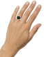 ფოტო #4 პროდუქტის Faceted Onyx (4-1/2 ct. t.w.) and Diamond (1/5 ct. t.w.) Ring in 14k Gold