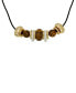 ფოტო #2 პროდუქტის Tiger's Eye Mixed Beaded Leather Necklace