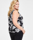 Фото #2 товара Plus Size Floral-Print Sleeveless Top, Created for Macy's