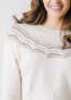 Фото #5 товара Women's Organic Cotton Long Sleeve Fair Isle Raglan Sweater