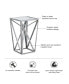 Zee Silver Angular Mirror Accent Table