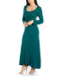 Фото #3 товара Women's Long Sleeve T-Shirt Maxi Dress