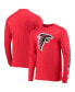 Фото #2 товара Men's Red Atlanta Falcons Halftime Long Sleeve T-shirt