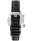 ფოტო #4 პროდუქტის Women's Jane Black Silicone Strap Watch 35mm