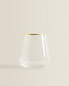 Фото #3 товара Bohemia crystal tumbler with gold rim