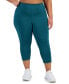 ფოტო #1 პროდუქტის Plus Size Women's Solid 7/8 Cropped Leggings, Created for Macy's