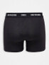 Only & Sons 3 pack trunks with contrast waistband in black, khaki and grey