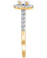 ფოტო #6 პროდუქტის Diamond Oval Halo Bridal Set (1 ct. t.w.) in 14k Gold