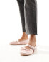 Фото #4 товара Public Desire Madelyn ballet flat in pink satin