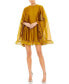 ფოტო #4 პროდუქტის Women's Ieena High Neck Ruffle Hem Cape Mini Dress