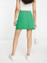 Фото #2 товара Miss Selfridge split hem mini skirt in bright green