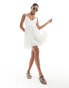 Фото #8 товара River Island tiered mini dress in white