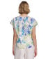 Фото #2 товара Women's Short Sleeve Floral-Print Blouse