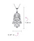 ფოტო #3 პროდუქტის Yoga Delicate Filigree Swirl Amulet Talisman Fatima Hand Of God Hamsa Pendant Necklace For Women For Teen .925 Sterling Silver