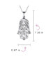 Фото #3 товара Bling Jewelry yoga Delicate Filigree Swirl Amulet Talisman Fatima Hand Of God Hamsa Pendant Necklace For Women For Teen .925 Sterling Silver