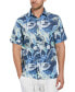 Men's Big & Tall Linen-Blend Tropical-Print Short-Sleeve Shirt