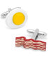 ფოტო #1 პროდუქტის Bacon and Eggs Breakfast Cufflinks