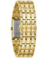 Women's Marc Anthony Modern Quadra Diamond Accent Gold-Tone Stainless Steel Bracelet Watch 21mm