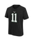 Фото #2 товара Big Boys and Girls A.J. Brown Black Philadelphia Eagles Player Name and Number T-shirt