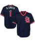 Фото #2 товара Men's Ozzie Smith Navy St. Louis Cardinals 1994 Authentic Cooperstown Collection Mesh Batting Practice Jersey