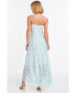 ფოტო #3 პროდუქტის Women's Chiffon Jacquard Strappy Maxi Dress