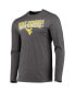 Men's Navy, Heathered Charcoal Distressed West Virginia Mountaineers Meter Long Sleeve T-shirt and Pants Sleep Set