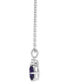 ფოტო #2 პროდუქტის Amethyst (1 ct. t.w.) & White Topaz (1/20 ct. t.w.) Princess 18" Pendant Necklace in Sterling Silver