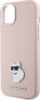 Karl Lagerfeld Karl Lagerfeld KLHCP15SSMHCNPP iPhone 15 6.1" różowy/pink Silicone Choupette Metal Pin