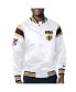 Фото #1 товара Ветровка мужская Starter New Orleans Saints Vintage-Like Satin Full-Snap Varsity в белом и черном цветах