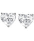 Фото #9 товара Certified Lab Grown Diamond Heart-Cut Stud Earrings (4 ct. t.w.) in 14k Gold