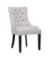 Upholstered Wingback Button Tufted Dining Chair Set of 2