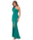 Фото #3 товара Women's Embellished One-Shoulder Scuba Gown