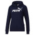 Фото #1 товара Puma Ess Logo Pullover Hoodie Womens Blue Casual Outerwear 84686006