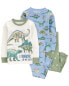 Фото #7 товара Baby 4-Piece Dinosaur 100% Snug Fit Cotton Pajamas 12M