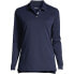 Фото #9 товара Women's School Uniform Tall Long Sleeve Interlock Polo Shirt