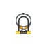 OnGuard Bulldog Mini DT U-Lock with Cable: 3.5 x 5.5", Black/Yellow