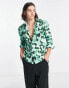 Фото #1 товара Twisted Tailor burgess shirt in neon green leopard print