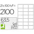 Фото #2 товара Клейкие этикетки Q-Connect KF01587 Белый 100 Листья 63,5 x 38,1 mm