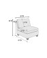 Фото #3 товара 1Pc Armless Chair Only Grey Chenille Fabric Modular Armless Chair Cushion Seat Living Room Furniture