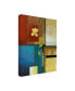 Фото #2 товара Pablo Esteban Flower and Red and Blue Squares Canvas Art - 27" x 33.5"