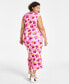 Фото #2 товара Trendy Plus Size Printed Crewneck Sleeveless T-Shirt Dress, Created for Macy's