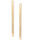 ფოტო #3 პროდუქტის Polished Tube Small Hoop Earrings in Gold Vermeil, Created for Macy's