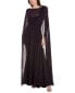 Badgley Mischka Chiffon Overlay Gown Women's Purple 2