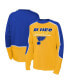ფოტო #1 პროდუქტის Big Boys Gold, Blue St. Louis Blues Pro Assist Long Sleeve T-shirt