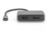 Фото #2 товара DIGITUS USB Type-C™ 4K 2-in-1 DisplayPort + HDMI Graphics Adapter - 0.2 m - USB Type-C - HDMI + DisplayPort - Male - Female - Straight