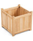 Square Wood Flower Planter Box Raised Vegetable Patio