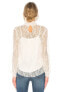 See By Chloé 152503 Women's Lace Turtleneck Blouse Misty Ivory Sz. 40