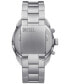 Фото #3 товара Men's Spiked Chronograph Silver-Tone Stainless Steel Watch 49mm