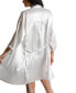 ფოტო #7 პროდუქტის 'Mrs' Satin Wrap Bridal Robe, Chemise Nightgown Set