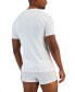 Фото #2 товара Men's 4-Pk. Slim-Fit Solid V-Neck Cotton Undershirts, Created for Macy's